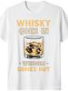 Whisky Drinking Humor TShirt Vintage Western Font Whiskey Glass Print Tee Bourbon Lover Gift For Unisex Casual Short Sleeve Tops