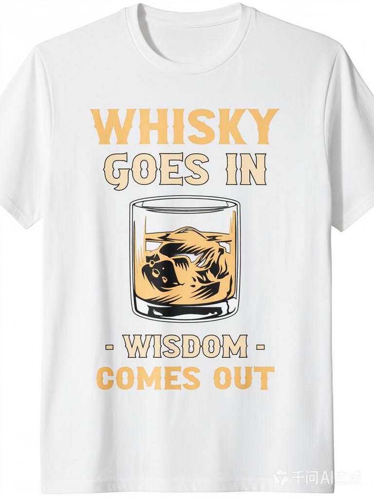 Whisky Drinking Humor TShirt Vintage Western Font Whiskey Glass Print Tee Bourbon Lover Gift For Unisex Casual Short Sleeve Tops