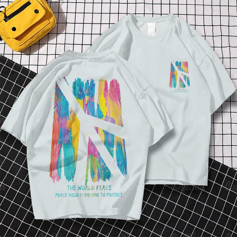 

2024 Summer Men s T-Shirt 3d Colorful Printed Oversized Short Sleeve Tees Fashion Casual Pullover Loose Harajuku T-Shirt For Men 6XL