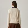 Zhaojun Women's 100% Cashmere Embroidered Round Neck Cardigan