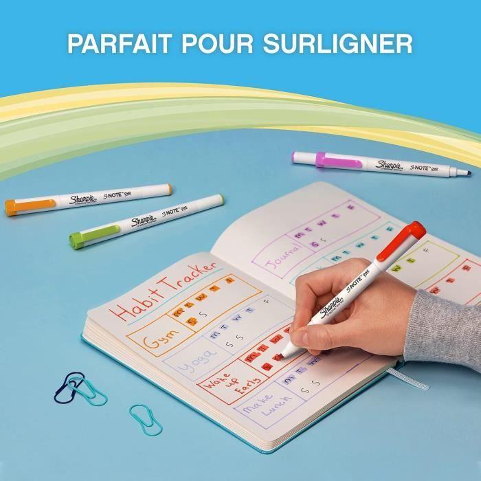Kreativní fix - SHARPIE - S-NOTE DUO - 8 fixů - Pastelové barvy - Kulatý a seříznutý hrot