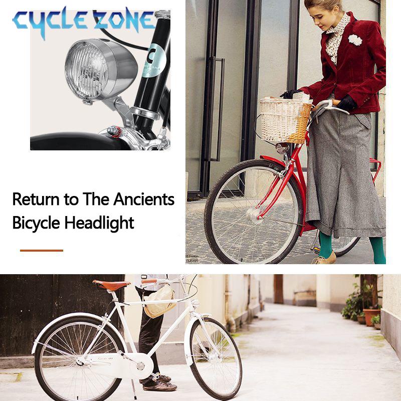 Retro světlo na kolo Type-C dobíjecí Klasické horské kolo Přední světlo 3 LED MTB Silniční kolo Světlomet Cyklistické doplňky