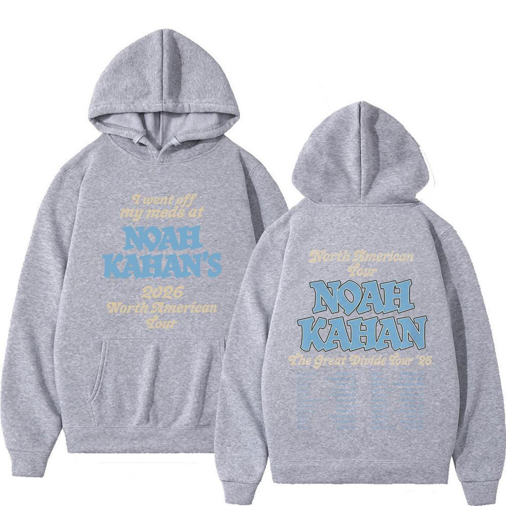 Noah Kahan The Great Divide Tour Grafická mikina Pánská Dámská Vintage Pulovr Dlouhý rukáv Ležérní Hip-hop Móda Mikiny