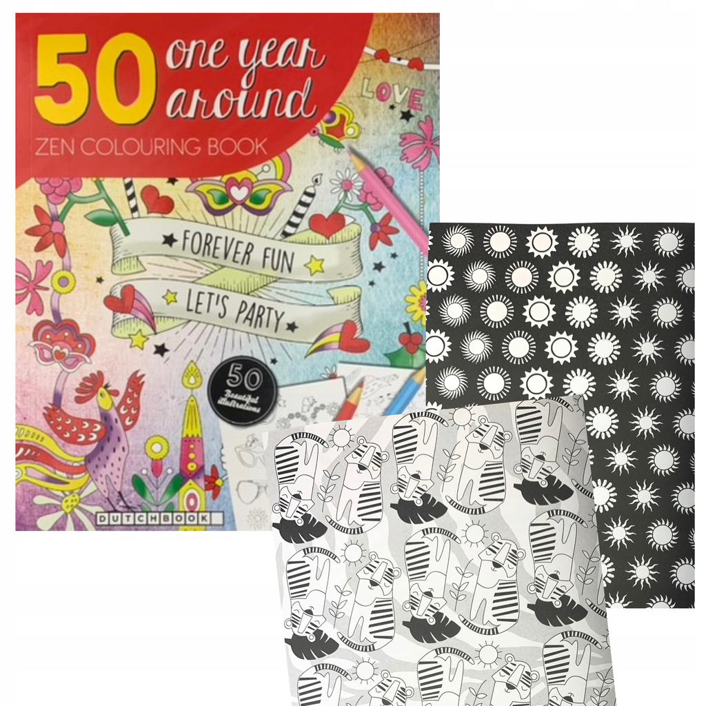 50 Illustrations Anti-Stress Thematic Coloring Book