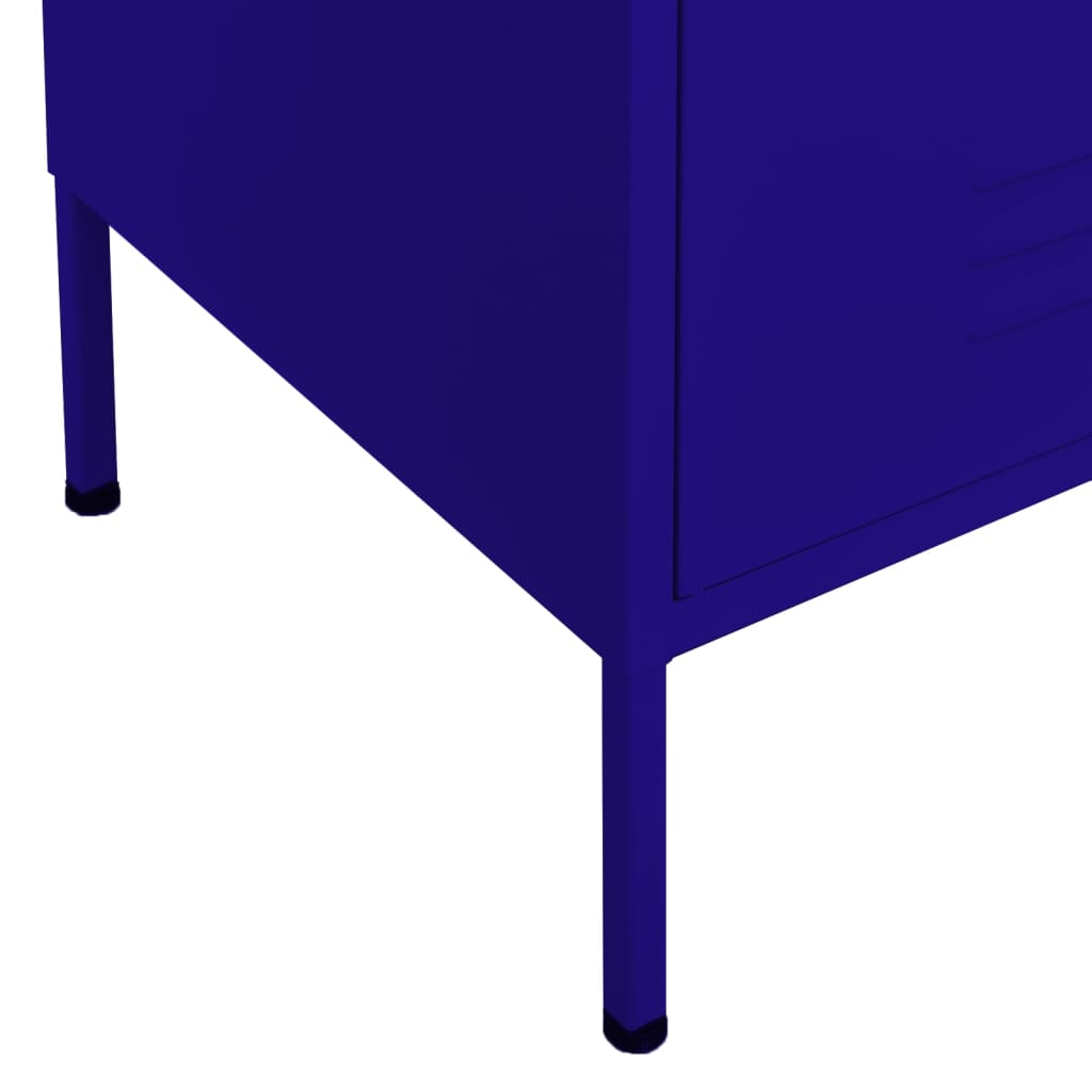 Storage Cabinet Navy Blue 80 x 35 x 101.5 cm Steel