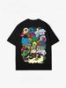 2026 SpringSummer Americanstyle Cartoon Graffiti Print Mens and Womens Stylish New Trend Streetwear Tshirt
