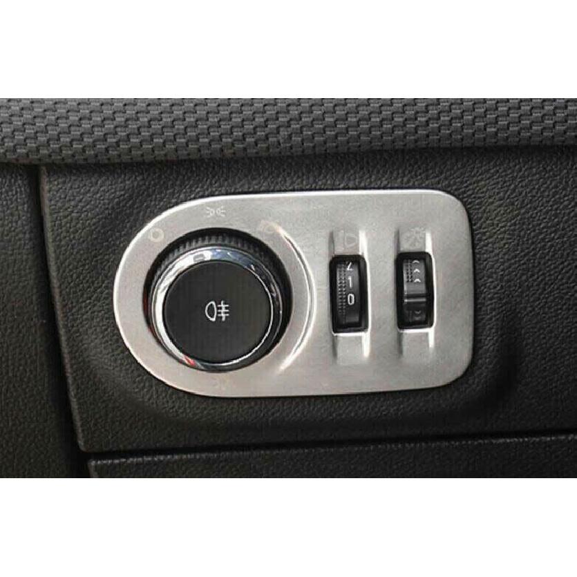 Headlight Button Frame Cover Trim Fit For Chevrolet Cruze 2016-2019 Silver Steel