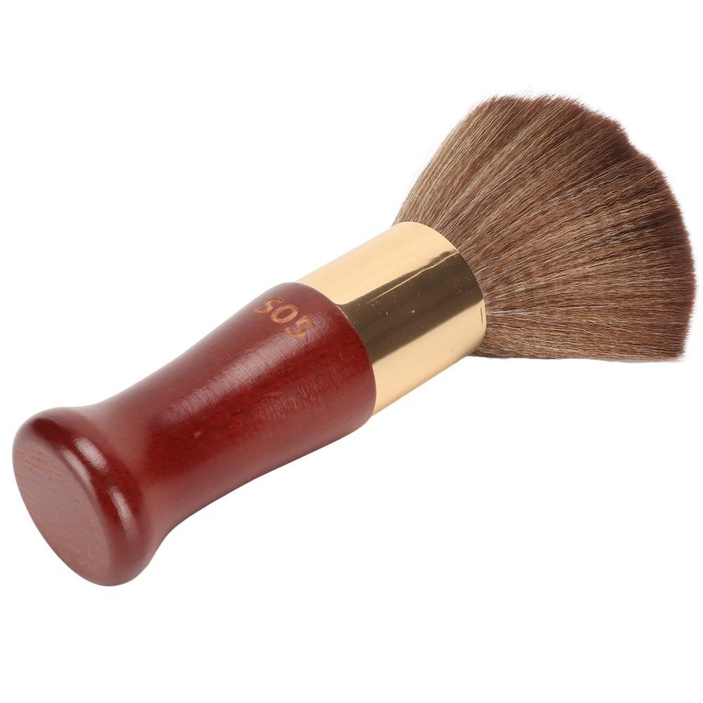 Portable Design Neck Duster Brush Ergonomic Wooden Handle Hair Cut Neck Brush Neck Duster Barbers