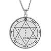 Zegel van Salomo 44 Jupiter Mars Mercurius Maan Saturnus Zon Venus Amulet Roestvrij Staal Hanger Ketting
