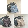Nylon Tote Bag With Ruffle Design For Casual Daily Use