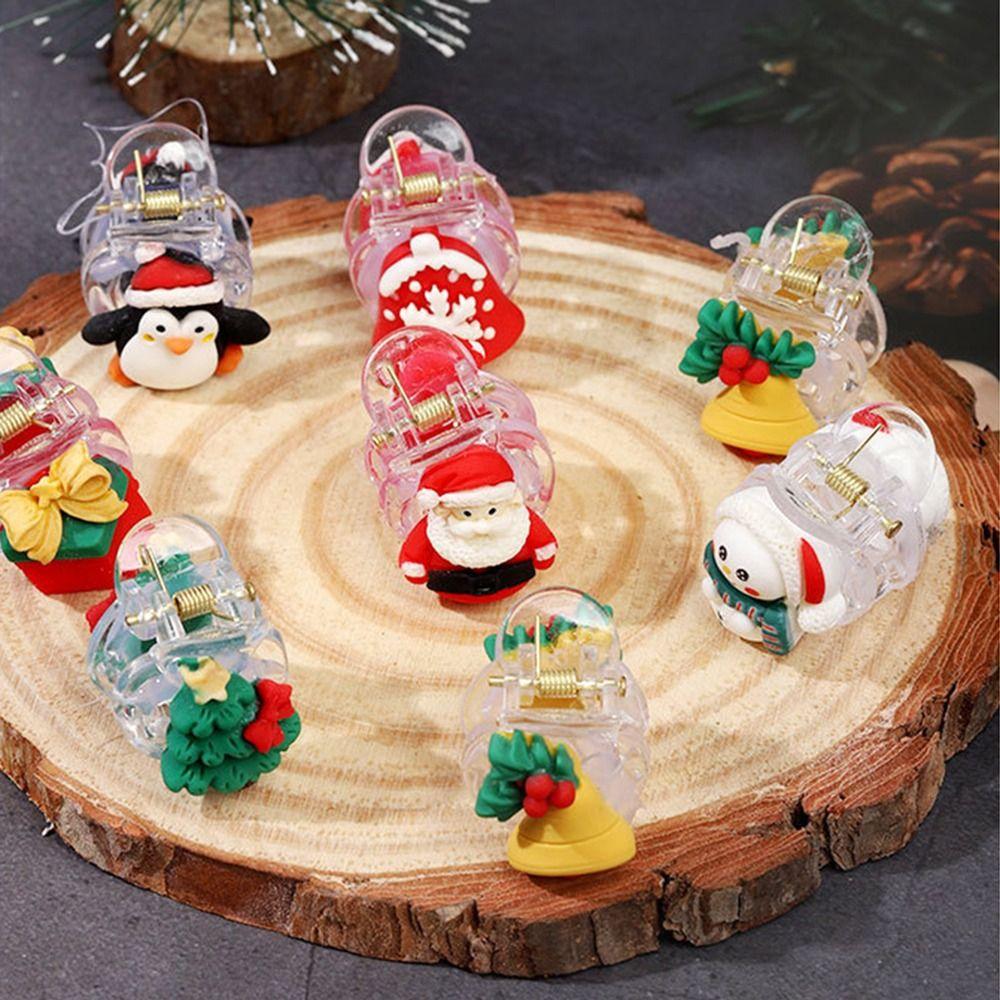 Hairwear New Year Hairpins Hair Crab Mini Hair Claw Christmas Hair Clip Korean Style Barrette