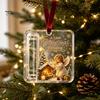 Holiday Cash Holder Christmas Gift Ornament, Acrylic Angel Santa Cat Money Decor for Xmas Tree, Party Hanging Decoration with Lanyard Transparent