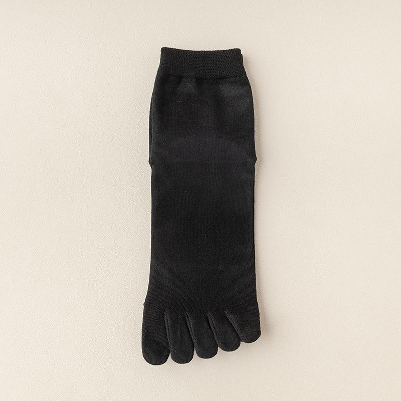 Damen Fünf-Zehen Plantar-Akupunkturpunkt Wadenlange Baumwollsocken - Antibakteriell, Desodorierend und Massage für Paare