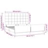 Bed Frame without Mattress Light Grey 180 x 200 cm Fabric