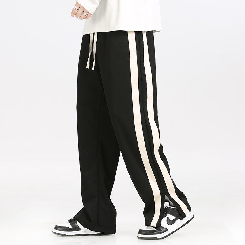 Pantaloni da uomo alla moda a vestibilità larga: Pantaloni della tuta casual dritti versatili taglia EU 25 Primavera/Autunno