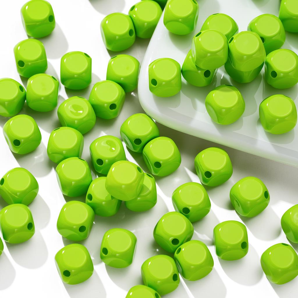 10pcs/lot 10mm Acrylic Square Solid Color Beads DIY Cube Shaped Spacer Loose Beads For DIY Earring Bracelet Jewelry Accessories