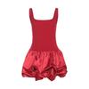 Autumn and Winter Women's Clothing New Solid Color Temperament Sexy Square Neck Tight Tutu Dress Sleeveless Dress Women