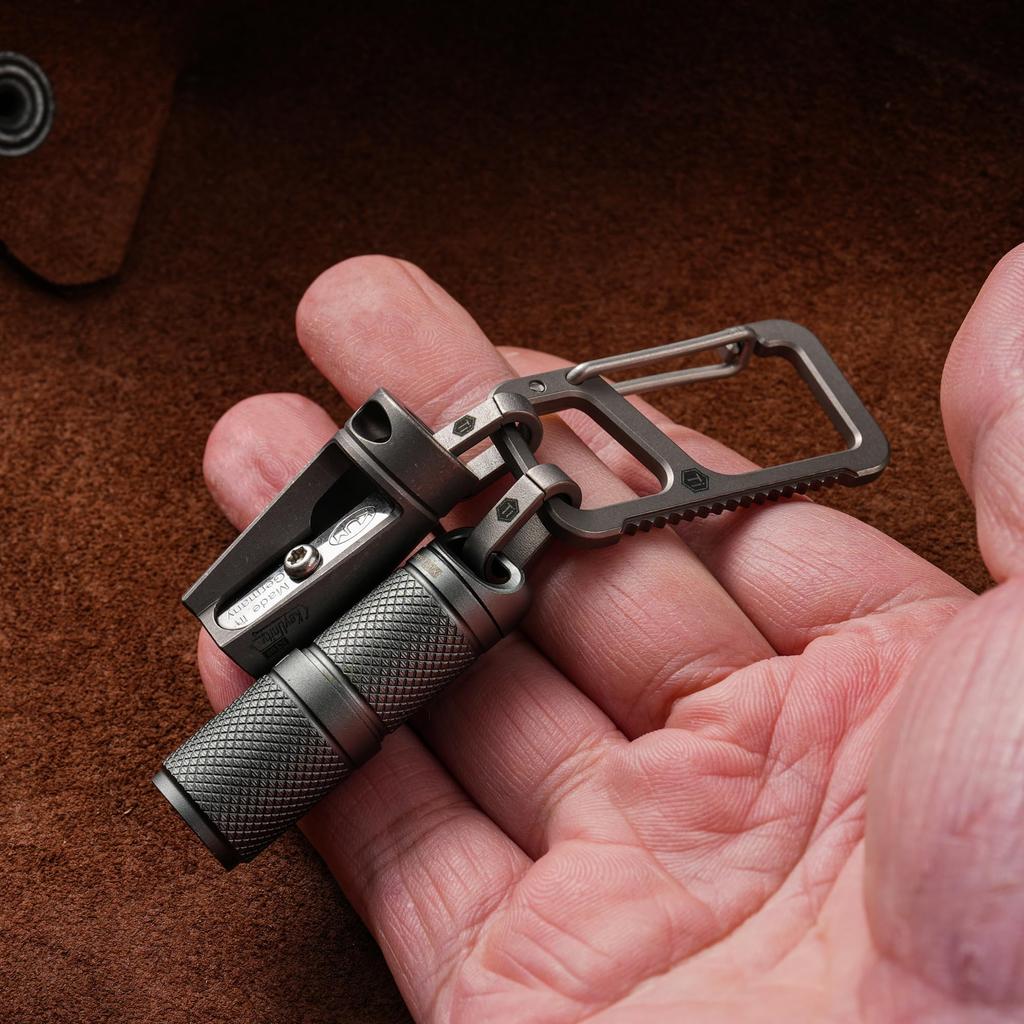 [KeyUnity] Key Ring Titanium Small Oval 15mm 2 Pieces KA29