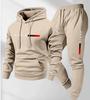 New Men's Pullover Hooded Sweater Printed Logo Letter Loose Sweater Jacket Long Sleeve Trousers Cover