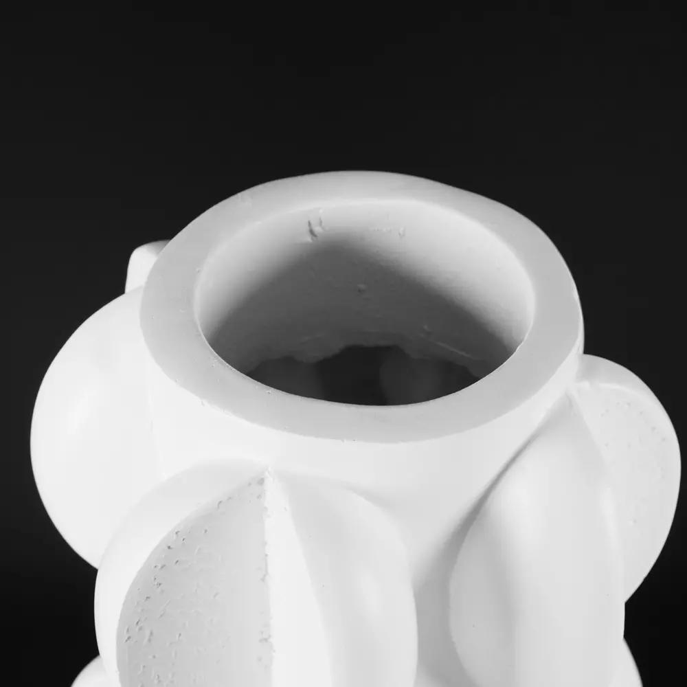 Tall Decorative Vase, White Matte - 37cm