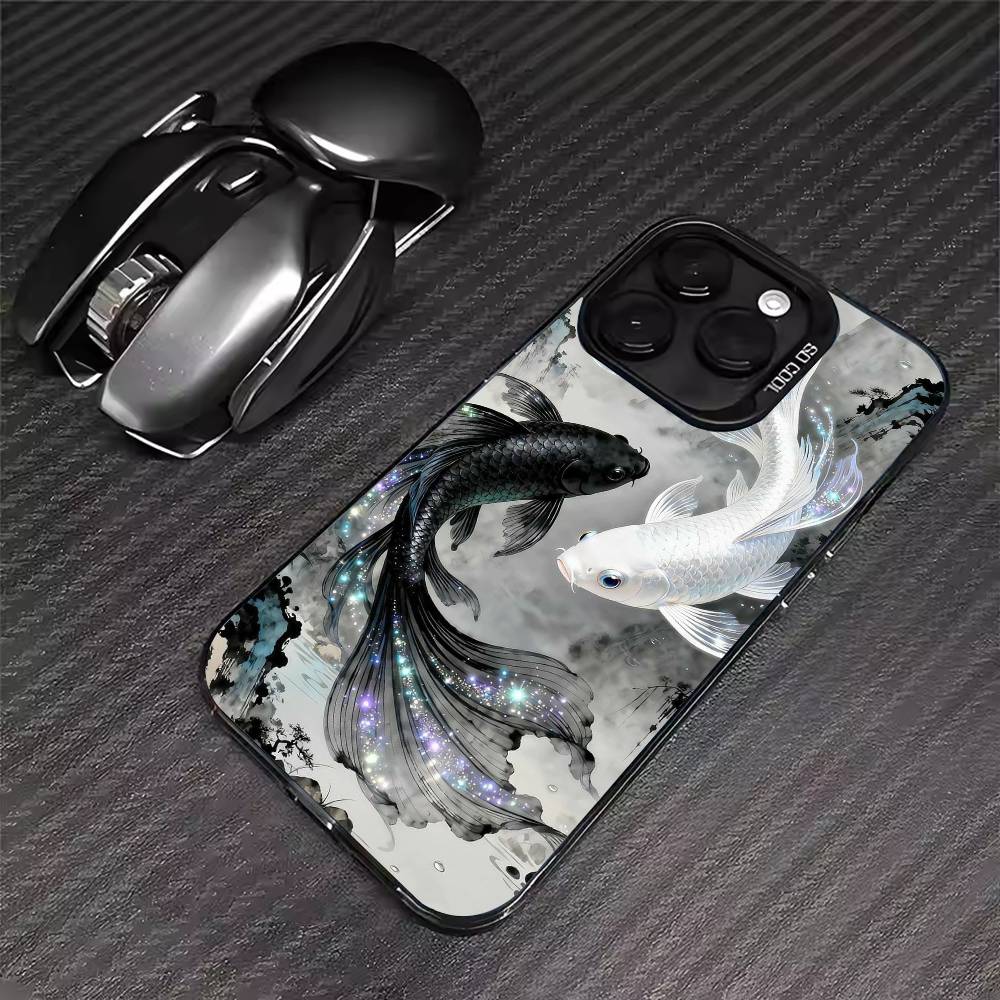 

Fishes Case Phone Case For iPhone 17 16 15 14 13 12 11 Pro Max XS Max 7 8 Plus Shockproof Silicone Matte Cover iPhone13PROMAX