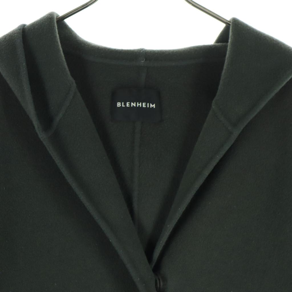 BLENHEIM Wool blend Long sleeve coat S Green system Hoodie Women Used