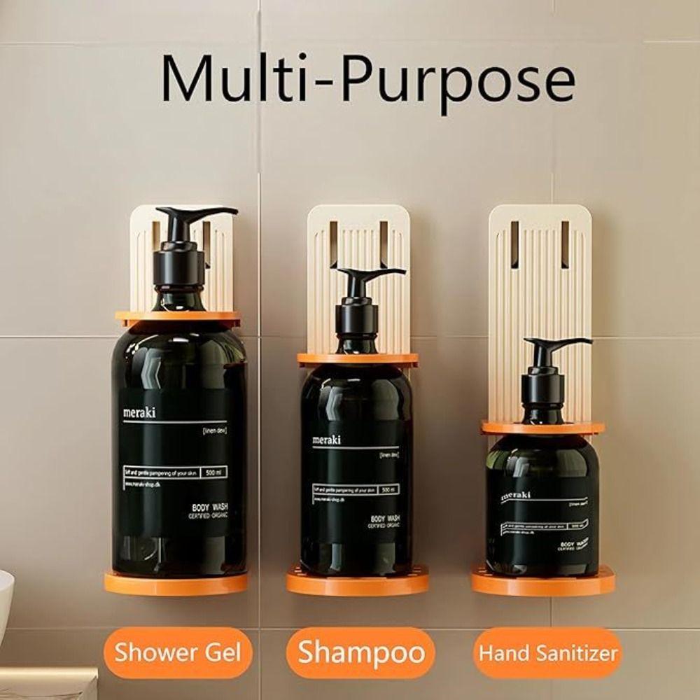 Adjustable Shower Rack Wall Mounted Shampoo Bottle Holder Multi-Purpose Bathroom Storage Rack