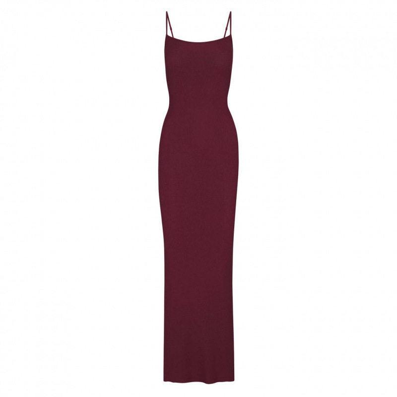 Skims Kardashian Yi Mengling same Spice Girl Threaded Suspender Dress Women's Halter Skinny Hip Wrap Long Skirt