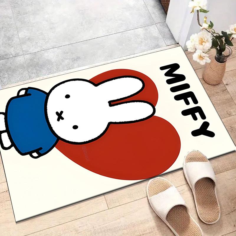1pc Miffy2 Design Printed Area Rug Carpet for Bedroom Living Room Home Decor Rugs Mat Non Slip Mat Rug for Bedside