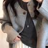 Trendy Minimalist Long Teardrop Charm Pendant Necklace for Women Autumn Winter Sweater Chain Fashion Y2K Accessory Jewelry Gift