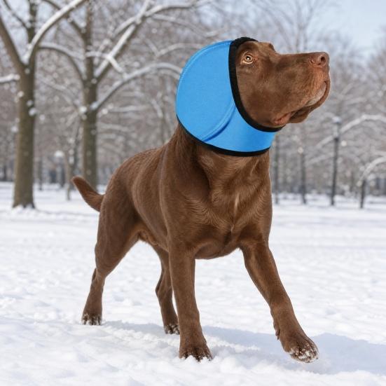 Noise Cancelling Ear Wrap, No Shake Dog Ear Muffs, Noise Reduction Earmuffs from Thunder Vacuum, Dog Calming Ear Wrap for Grooming Bathing Swimming