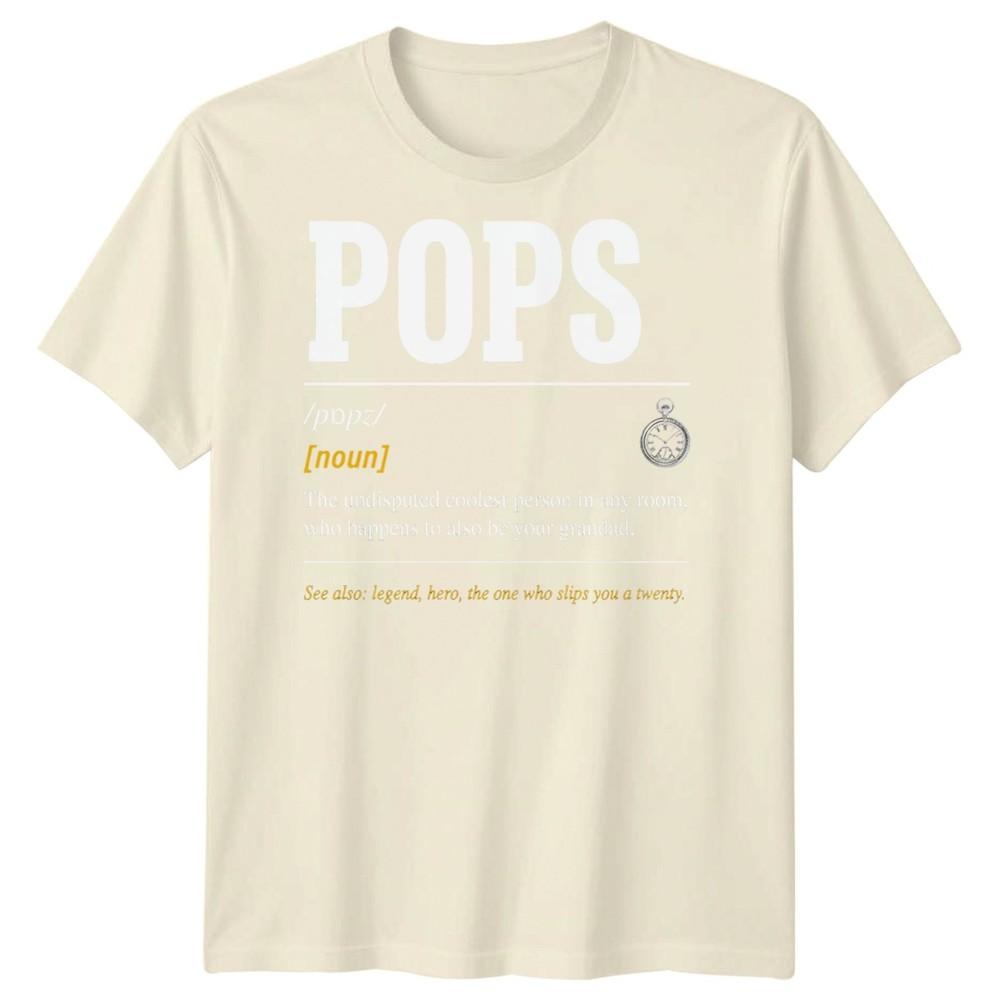 Pops Definition Unisexs T Shirt Grandad Grandpa Gift Fathers Day Graphic Tee