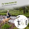 6pcs Fly Tying Tools Combo Kit Fly Tying Vise Bobbin Hold  Thrd  Needle Whip   Scissors