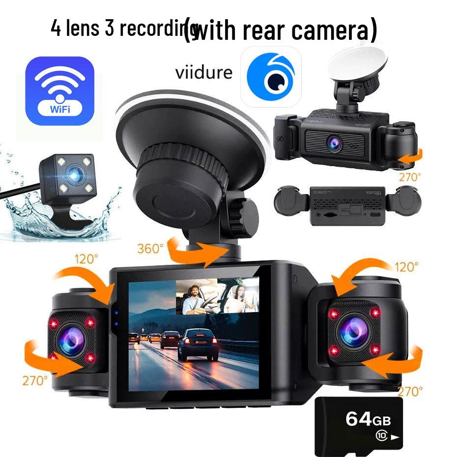 1080P Four-Lens Night Vision Dash Cam