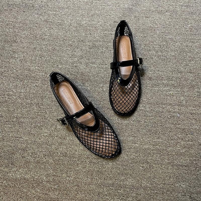 Fashion Summer Mesh Hollow Sandals Women Flats Sandals 2024 Female Comfort Walking Shoes