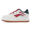 Li Ning Future C1 Synthetic Leather Slip Resistant Abrasion Resistant Low top Skateboard Shoes Women's White Red Green AGCT028-11
