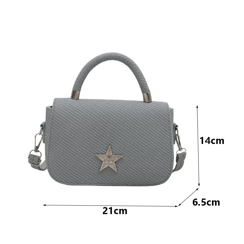 Starry Diamond Chain Texture Crossbody Bags Women Fashion Shiny Star Small Square Hand-held Shoulder Bag Lady Commuting Handbags