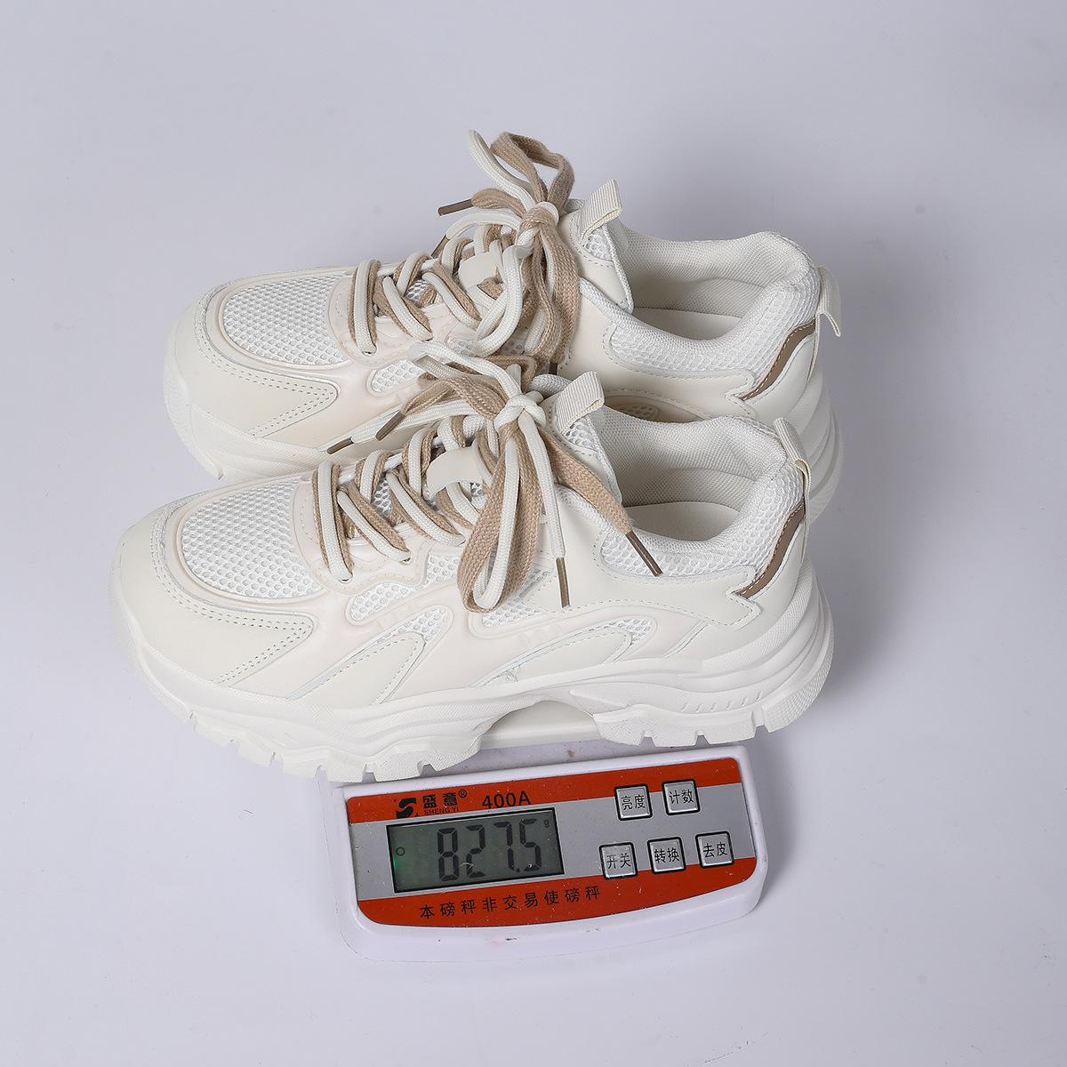 

Yueyu Папины кроссовки Женские 2025 Новые Толстоподошвенные Износостойкие Двухслойные Повседневные Кроссовки Большого размера Универсальные Увеличивающие рост Маленькие Белые Кроссовки Женские 43 белый