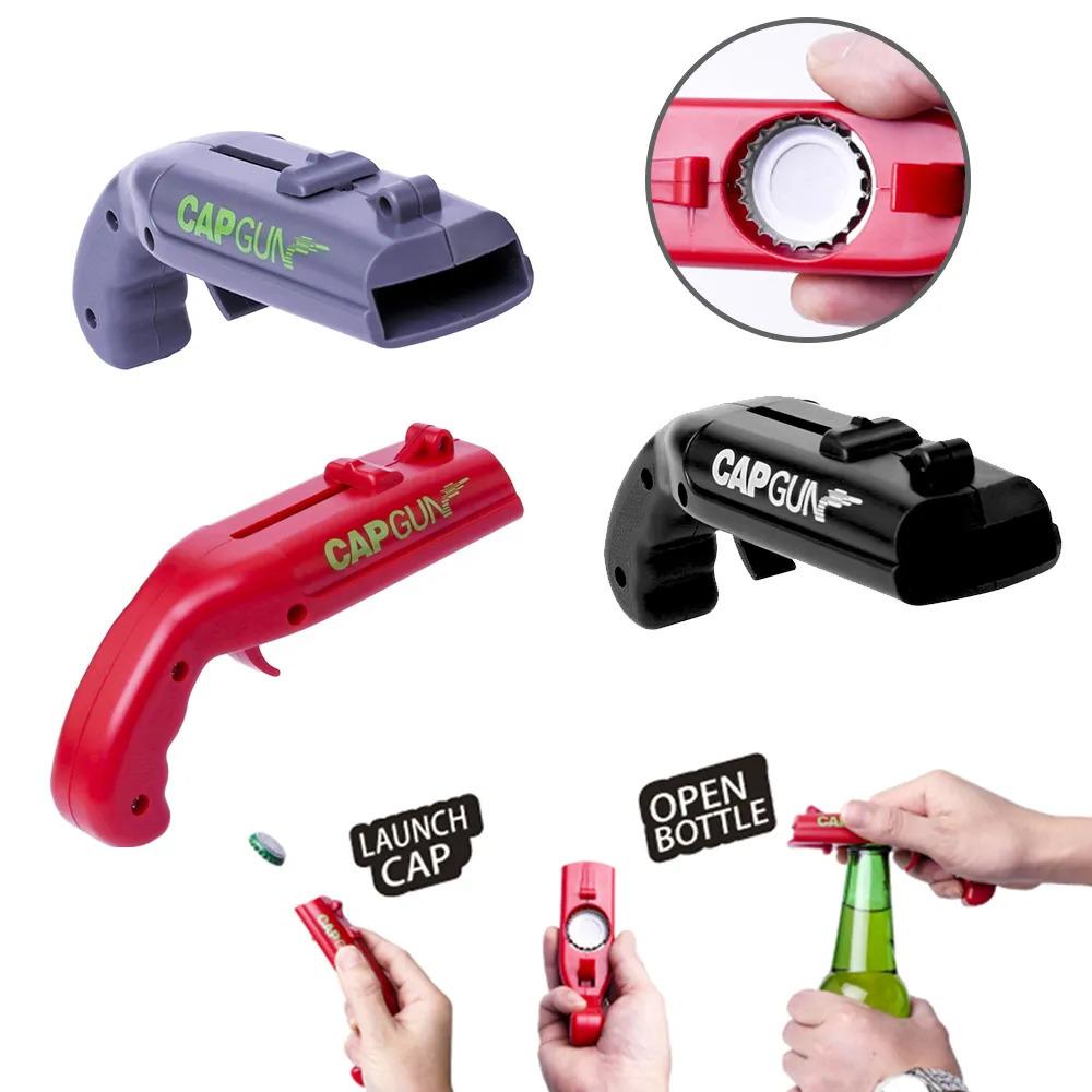 Portable Cap Launcher Cap Beer Bottle Opener Creative Caps Eject Opener Bar Party Household Drinking Tool 6