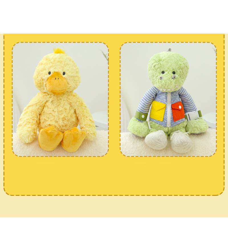 Dinosaur Rabbit Cow Duck Plush Toy Cute Cartoon Girl Holiday Gift Pillow Throw