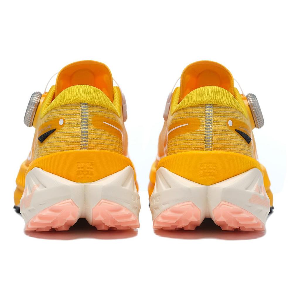 Li Ning Fabric Cushioning Slip Resistant Low Top Running Shoes Women's Chromium Gold ARNT002-1