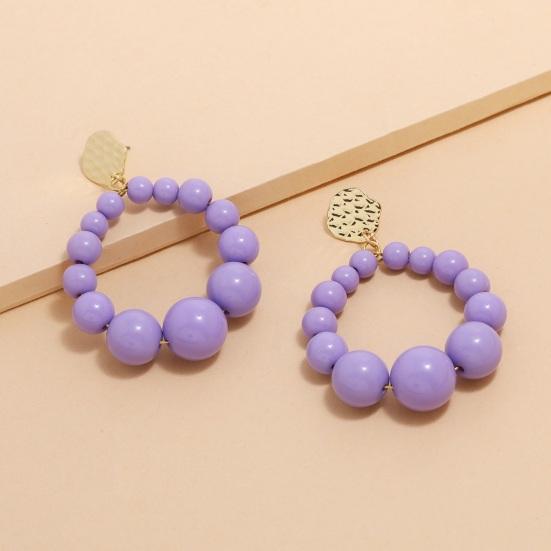 Boucles d'oreilles pendantes sauvages Couleurs vibrantes Décoratives non allergiques