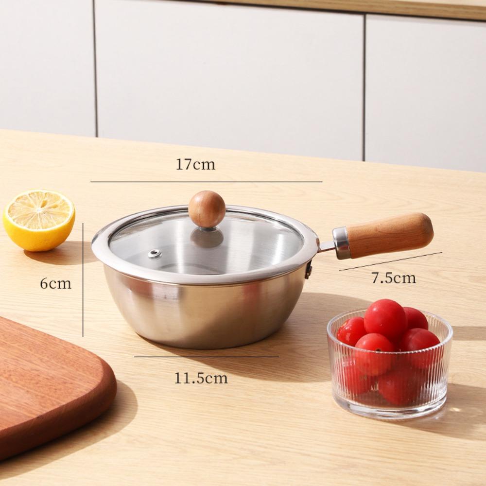 Single Handle Cooking Sauce Bowl Stainless Steel Food Supplement Pot New Milk Pot