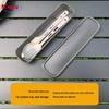 4-Piece Portable Titanium Cutlery Set with Chopsticks and Storage Box for Camping