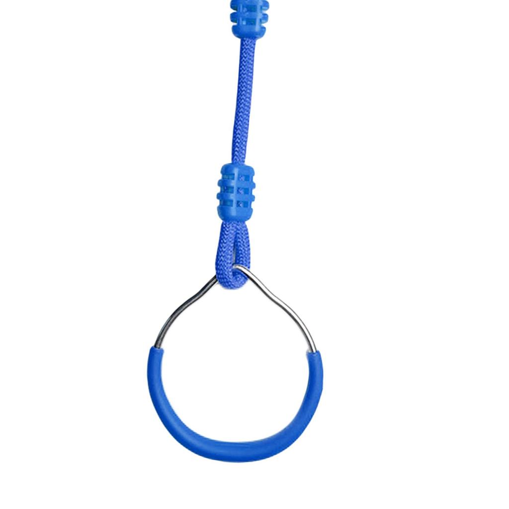 Swing Gymnastic Rings Colorful Backyard Outdoor Obstacle Ring for Kids
