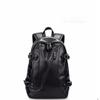 Men Leather  Notebook USB Charging Port Computer Backpacks for 14 Inch Laptop Bag