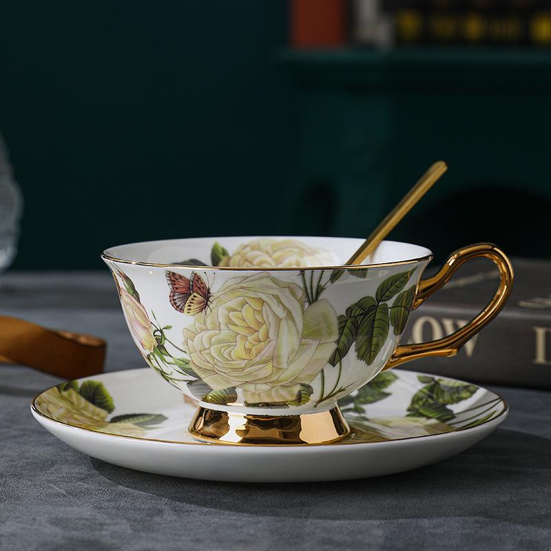 Exquisite European-Style Ceramic Tea Set for Elegant English Afternoon Tea 220ml