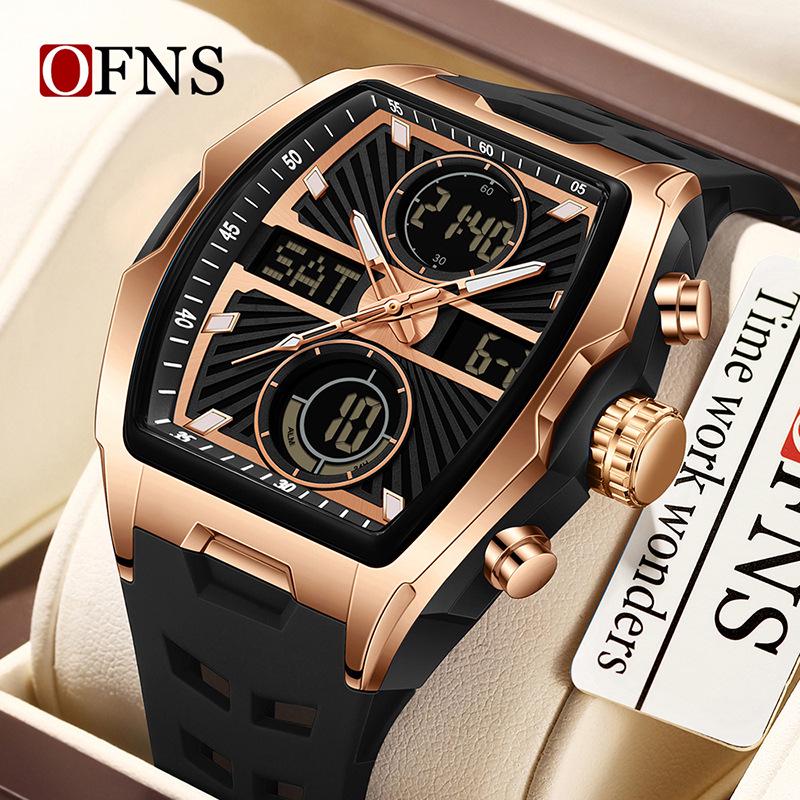 OFNS Waterproof Barrel-Shaped Multifunctional Men s Electronic Sports Watch for Teenagers