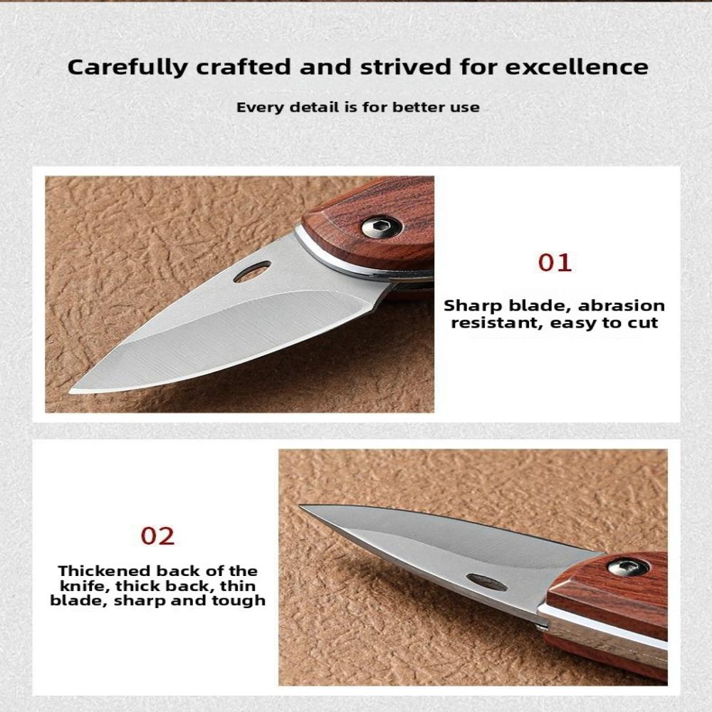 Stainless Steel Knife Mini Knife Folding High-strength Sharp Tactical Knife with Carabiner Housekeeper Portable Protective Knife