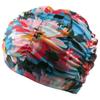 Breathable Hot Spring Swimming Cap Printed Fabric Bathing Cap Oversized Swimming Cap  Bathe